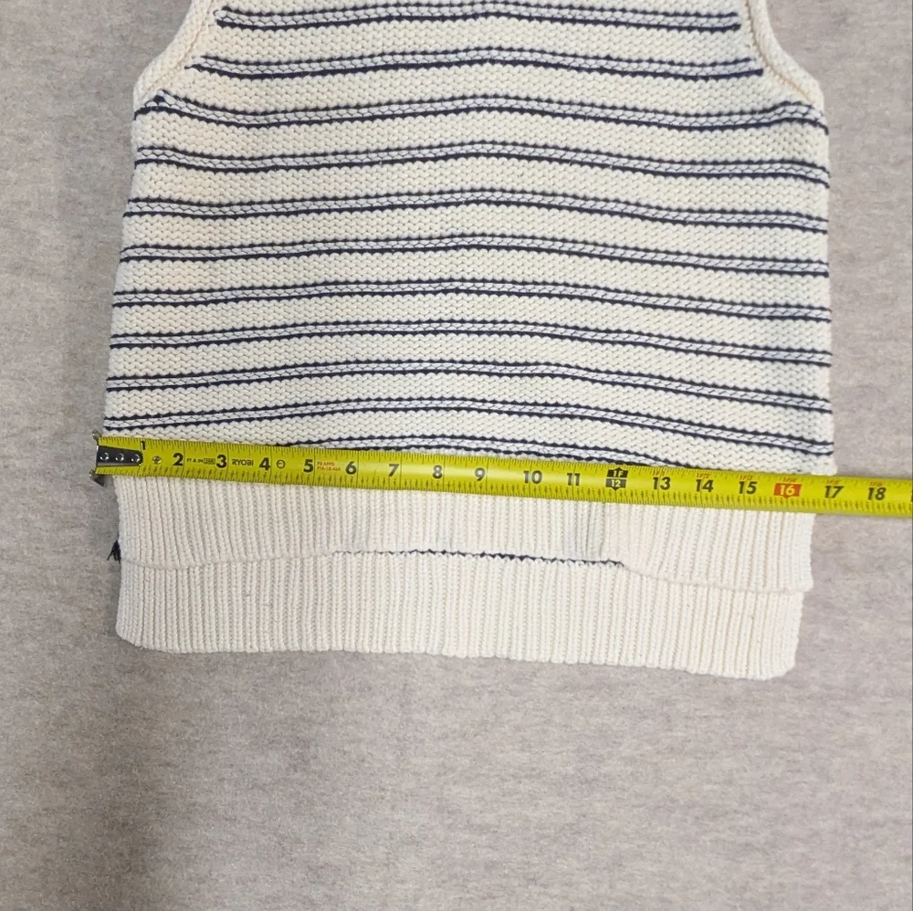 Lucky Brand Black And Cream Knit Tank Top Sweater Vest Size XS